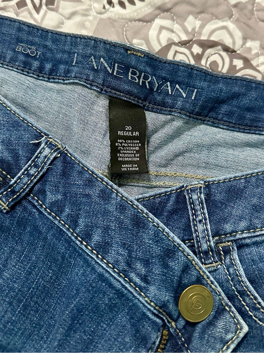 Lane Bryant Bootcut Jeans in Medium Blue Wash